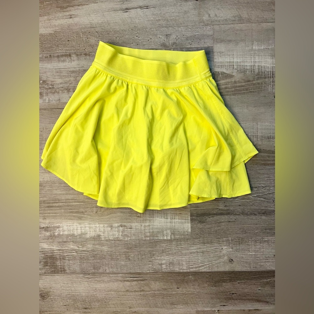 lululemon athletica Neon Yellow Tiered Skirt